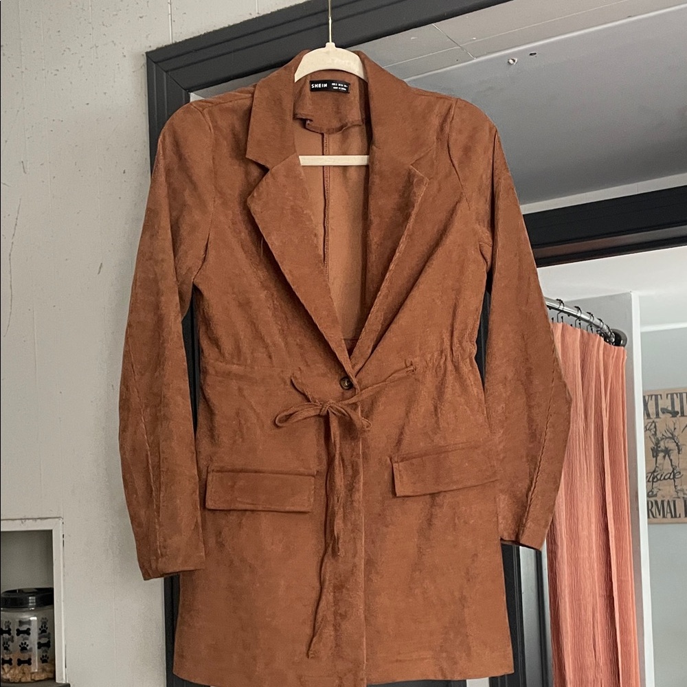 Brown Suede Coat S/M